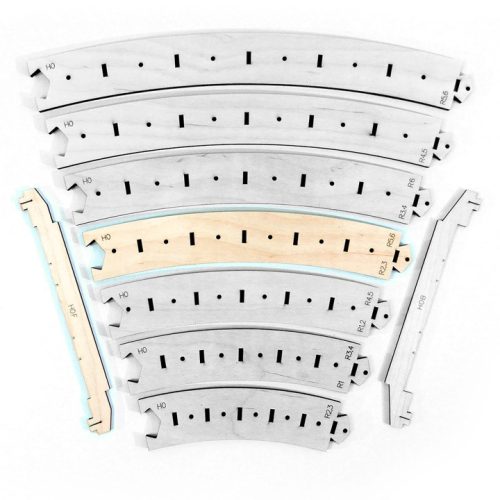 I-Track Templates for curved lines R2/R3:R5/R6 FLEXI H0 (HCT95620K-F)