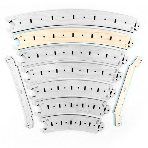 I-Track Templates R4/R5:R7/R8 curved lines with bedding H0 (HCT95620N-B)