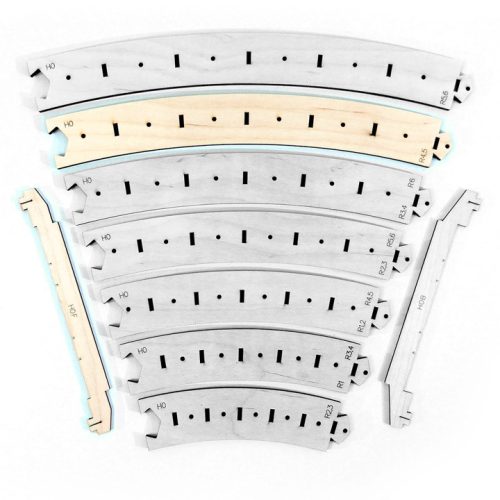 I-Track Templates for curved lines R4/R5:R7/R8 FLEXI H0 (HCT95620N-F)