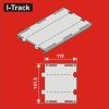 I-Track H0 Straight double-track segment 141,5x115mm 6pcs (HCT9651D)