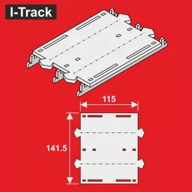   I-Track Reducer for I-Track segments H0 double track (HCT9652DXA)