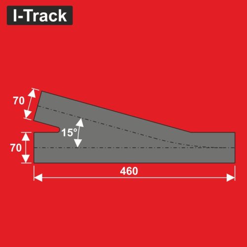 I-Track terepasztal sínágyazat, zajcsillapító Track bedding w.turnout 15° 460x70x5mm 2 darab (HCT9655BY)