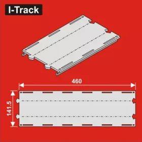   I-Track H0 Straight double-track segment 141,5x460mm 4pcs. (HCT9655D)