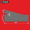 I-Track terepasztal sínágyazat, zajcsillapító Track bedding w.turnout 15° 460x131,5x5mm 2 darab (HCT9655DBY)