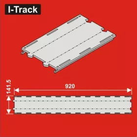   I-Track H0 Straight double-track segment 141,5x920mm 2pcs. (HCT9657D)