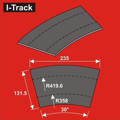 I-Track terepasztal sínágyazat, zajcsillapító Track bedding Ra358/419,6x5mm,2T.12 darab (HCT9662DB)