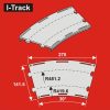 I-Track H0  Double-track curved segment R 419,6/481,2mm (HCT9663D)