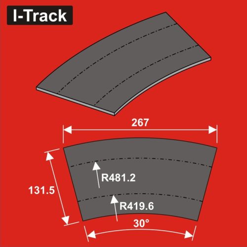 I-Track terepasztal sínágyazat, zajcsillapító Track bedding Ra419,6/481,2x5mm,2k.12 darab (HCT9663DB)