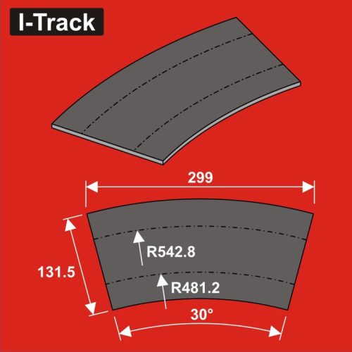 I-Track terepasztal sínágyazat, zajcsillapító Track bedding Ra481,2/542,8x5mm,2T.12 darab (HCT9664DB)