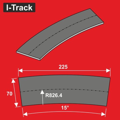 I-Track terepasztal sínágyazat, zajcsillapító Track bedding segments Ra 826,4x70x5mm 6 darab (HCT9667B)