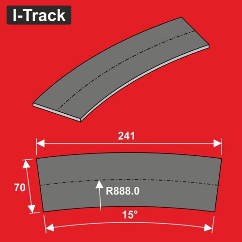 I-Track terepasztal sínágyazat, zajcsillapító Track bedding segments Ra888x70x5mm 6 darab (HCT9668B)