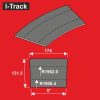 I-Track terepasztal sínágyazat, zajcsillapító Track bedding segments Ra1900,4/1962x5mm 6 darab (HCT9670DB)