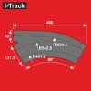 I-Track terepasztal sínágyazat, zajcsillapító Track bedding w.turnout Ra481,2/542,8x5mm,2T.2 darab (HCT9674DBY)