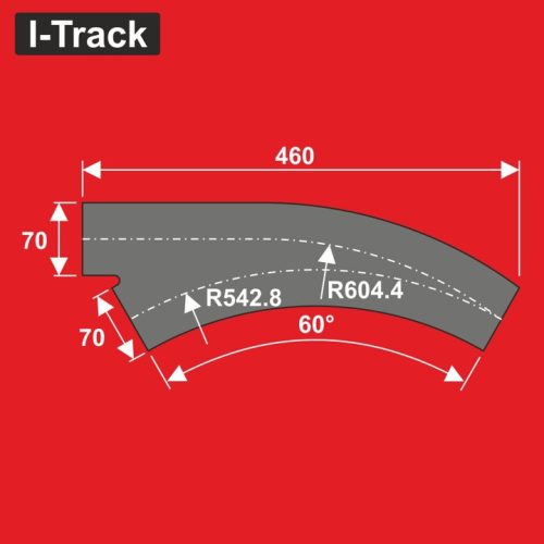 I-Track terepasztal sínágyazat, zajcsillapító Track bedding w.turnout Ra542,8x70x5mm 2 darab (HCT9675BY)