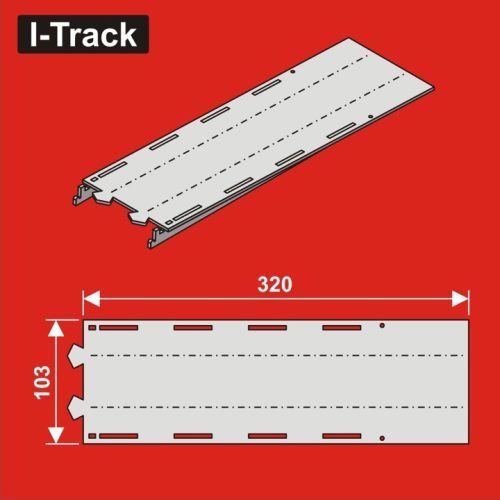 I-Track TT Start single-track segment 103x320mm 1pcs. (HCT9700D)