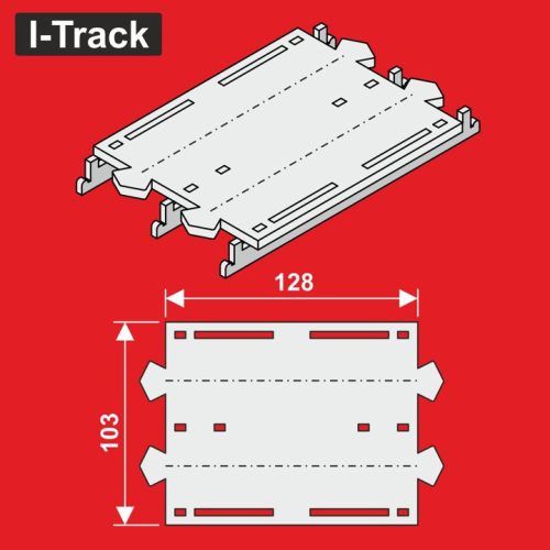 I-Track Reducer for I-Track segments H0 double track (HCT9705DXA)