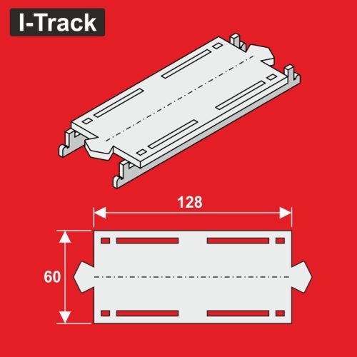 I-Track Reducer for I-Track segments H0 single track (HCT9705XA)