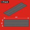 I-Track terepasztal sínágyazat, zajcsillapító Track bedding segments  444x93x5mm 12 darab (HCT9712DB)