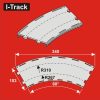 I-Track Curved Double-track,R 267/310mm,W.103mm,60°, 3pcs (HCT9732D)