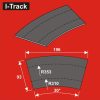 I-Track terepasztal sínágyazat, zajcsillapító Track bedding Ra310/353x93x5mm,2k.12 darab (HCT9734DB)