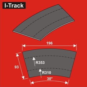   I-Track terepasztal sínágyazat, zajcsillapító Track bedding Ra310/353x93x5mm,2k.12 darab (HCT9734DB)