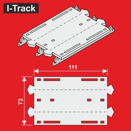 I-Track Reducer for I-Track segments H0 double track (HCT9974DXA)