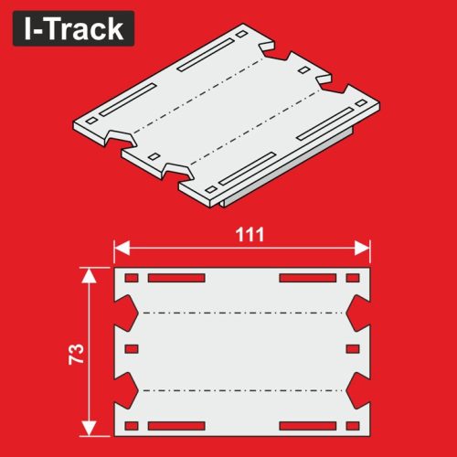 I-Track Reducer for I-Track segments H0 double track (HCT9974DXU)