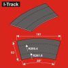 I-Track terepasztal sínágyazat, zajcsillapító N Track bedding Ra194,6/228,2x3mm,30°,2T.12 darab (HCT9975DB)