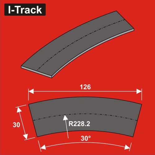 I-Track terepasztal sínágyazat, zajcsillapító N Track bedding segments Ra228,2x30x3mm 12 darab (HCT9977B)