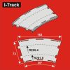 I-Track Curved Double-track,R261,8/295,4mm, W.73m,30°,6pcs (HCT9977D)