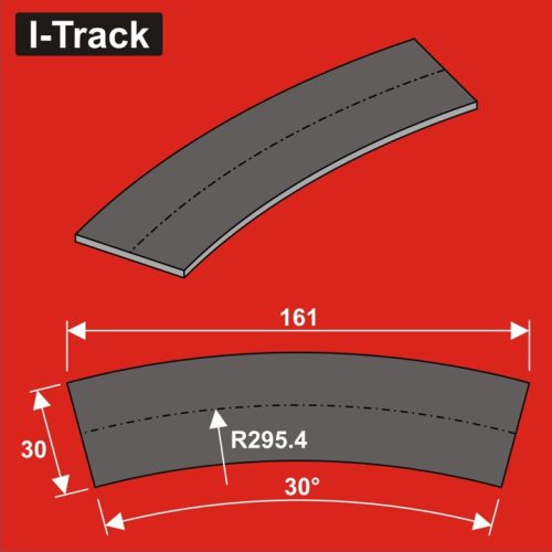 I-Track terepasztal sínágyazat, zajcsillapító N Track bedding segments Ra295,4x30x3mm 12 darab (HCT9979B)