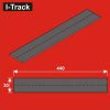 I-Track terepasztal sínágyazat, zajcsillapító N Track bedding segments 440x30x3mm 12 darab (HCT9986B)