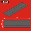 I-Track terepasztal sínágyazat, zajcsillapító N Track bedding segments 440x63x3mm 12 darab (HCT9986DB)