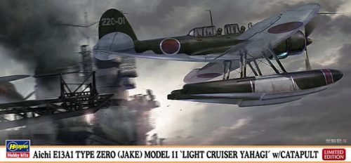 Hasegawa 02154 Aichi E13A1 Type Zero (Jake) Model 11 'Light Cruiser Yahagi' w/Catapult 1/72 repülőgép makett
