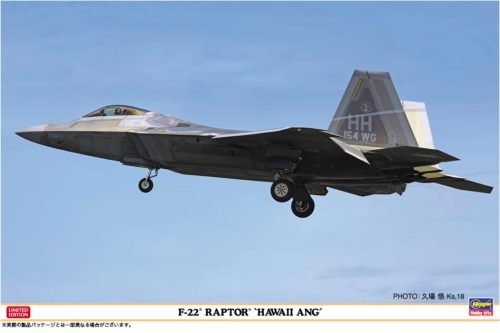Hasegawa 07555 F-22 Raptor “Hawaii ANG” 1/48 repülőgép makett