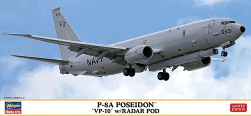 Hasegawa 10856 P-8A Poseidon 'VP-10' w/Radar Pod 1/200 repülőgép makett