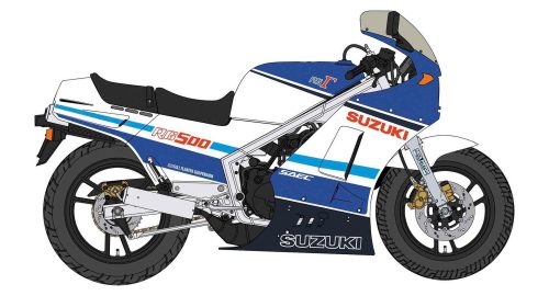 Hasegawa 21760 Suzuki RG500I, blue/black/white 1/12 motorkerékpár makett