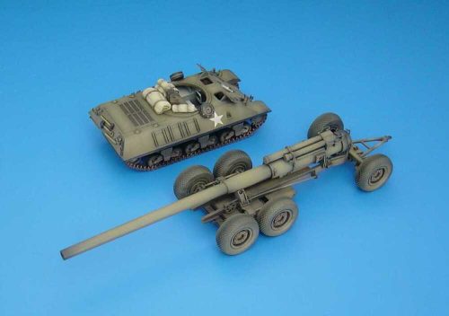 Hauler HLP72003 US M35 prime mover+M1 8"GUN transp.wagon kit of U.S. armored mover with gun 1/72 makett