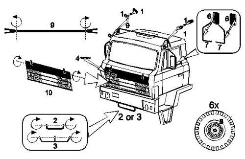 Hauler HLR87010 T815 parts for IGRA model 1/87 feljavító készlet