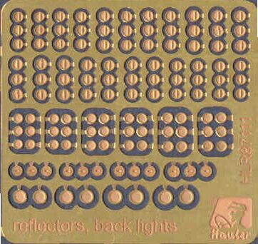 Hauler HLR87111 REFLECTORS AND BACKLIGHTS photoetched parts 1/87 feljavító készlet