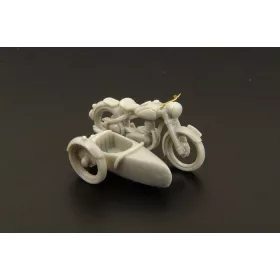   Hauler HLR87159 Jawa 250 Perak with sidecar 1946 resin kit of czech motorcycle 1/87 makett