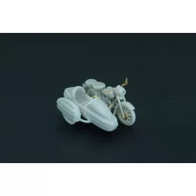   Hauler HLR87194 Jawa 250 ,,Kývačka‘‘ 1956 w sidecar Velorex 560 resin kit of czech motorcycle with sidecar 1/87 makett