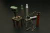 Hauler HLU35117 Bench drill-lever shears-oxy acetylene bottles resin set of workshop equipment 1/35 kiegészítő