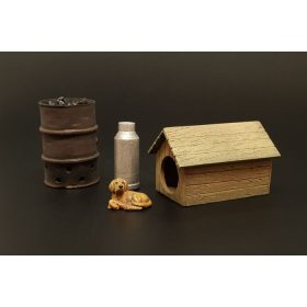   Hauler HLU35118 Dog house with dog resin dio accessories 1/35 kiegészítő