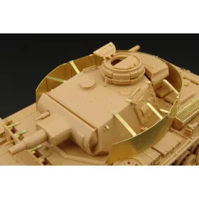   Hauler HLX48200 German Panzer III TURRET SCHURZEN parts for TAMIYA kit 1/48 feljavító készlet