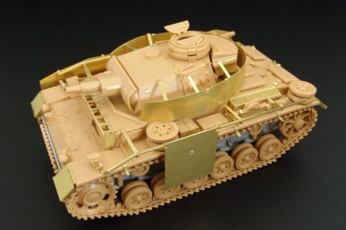 Hauler HLX48201 German Panzer III ausf M-N SCHURZEN parts for TAMIYA kit 1/48 feljavító készlet
