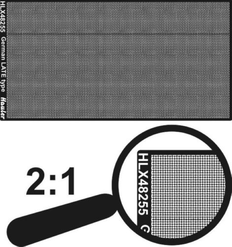 Hauler HLX48255 Engraved plate-GERMAN LATE type PE engr plates (total dimensions 100x50mm) 1/48 kiegészítő