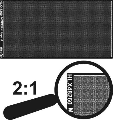 Hauler HLX48260 Engraved plate-MODERN A type PE engr plates (total dimensions 100x50mm) 1/48 kiegészítő