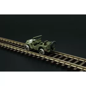   Hauler HTT120084 Railway Jeep (2pcs) Resin kit 1/120 vasúti makett