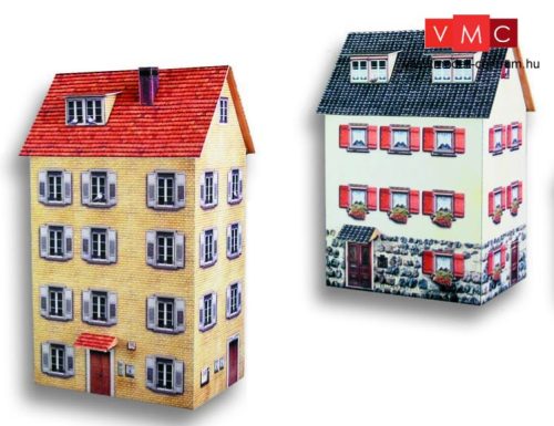 Heki 10040 Városi emeletes ház (2 db), kartonból (H0)